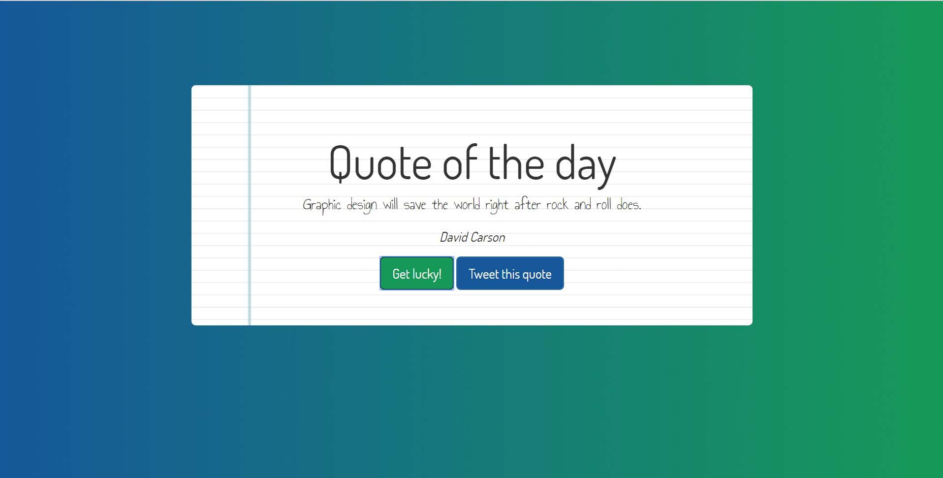 Random Quote Machine